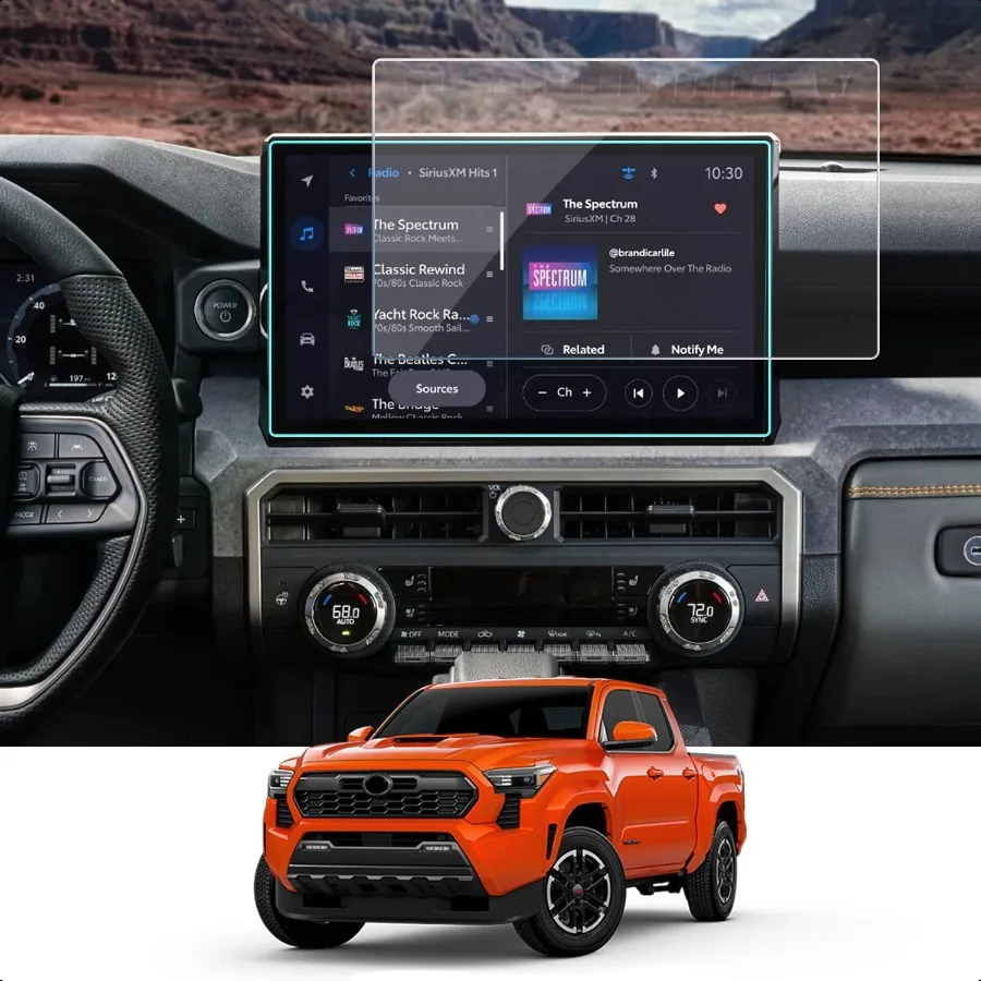 

Tempered Glass Screen Protector for Tacoma 2024 2025Infotainment Navigation Screen Film Compatible With Tacoma Accories 14 inc