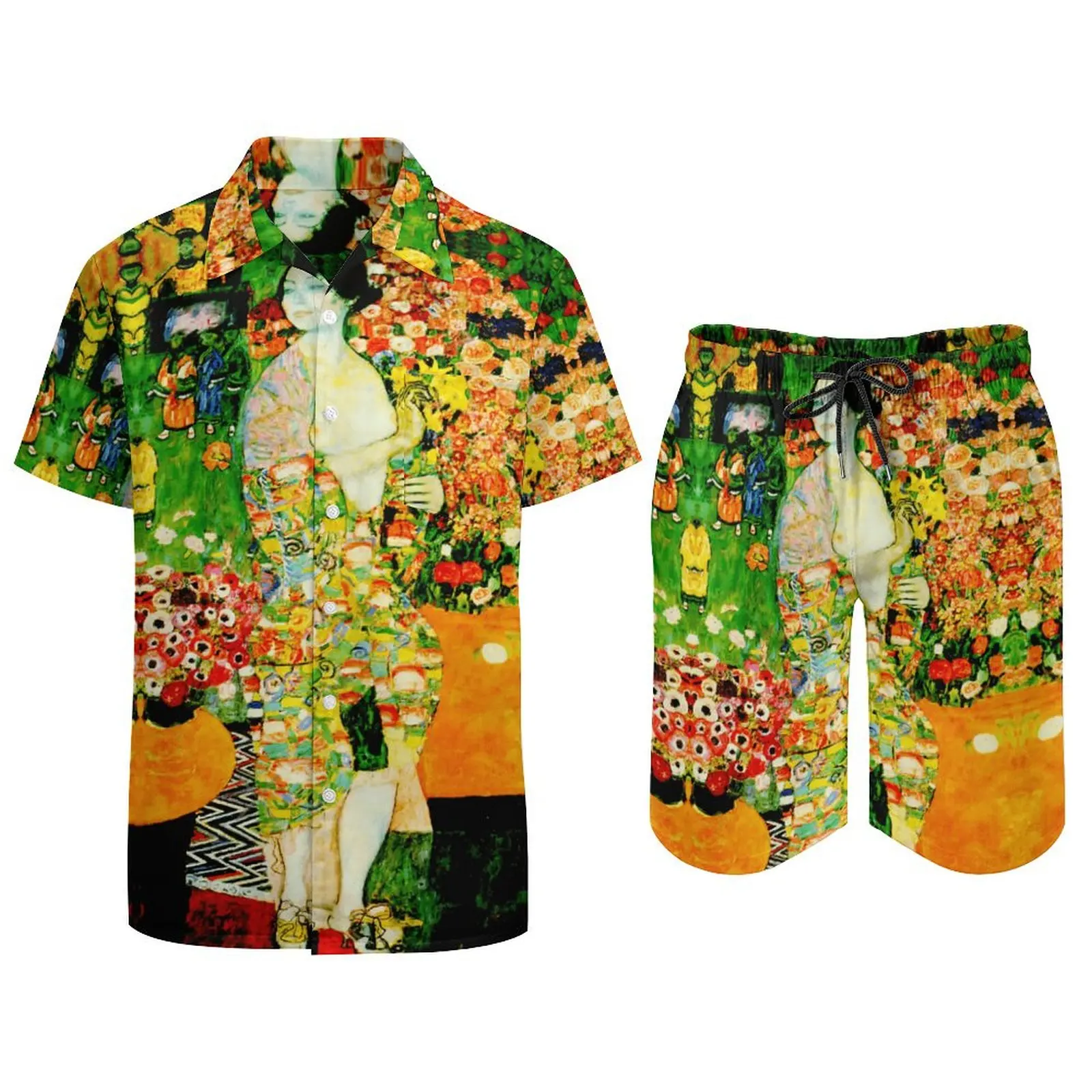 Plage trempée GustAbility Klimt The Dancer pour hommes, 2 pièces coordonnées, sortie de haute qualité, graphique drôle, Die Tänzby