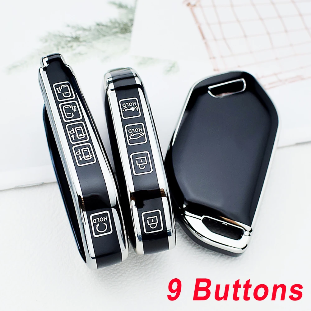For Kia Sorento Morning Ev9 for Kia Picanto Ev9 2024 TPU Car Key Case Cover Potector Shell Fob Holder Accessories
