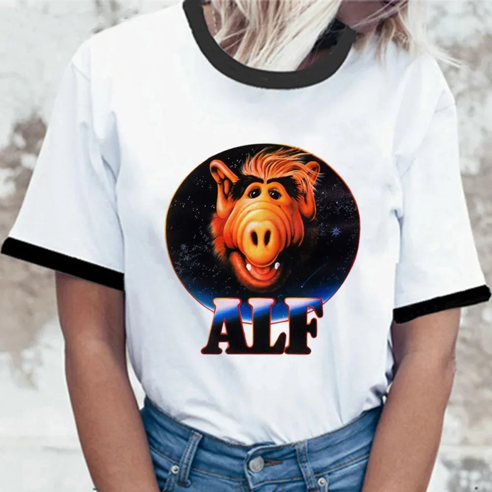 Alf Top Women Streetwear Summer Graphic Top Female Funny Japanese Manga Clothes