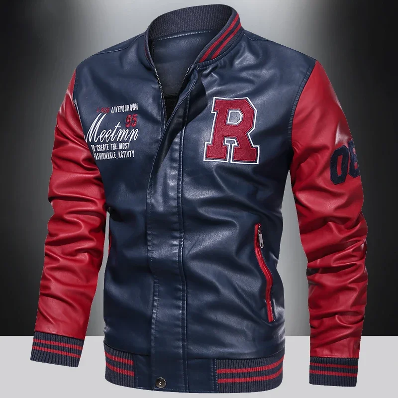 

Men Racing Motorcoss Jacket Waterproof Moto PU Leather Jacket mens Winter Leather jackets men Motorbike Clothing Motorcycle Wear