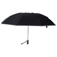N91R-Automatic Reverse Umbrella Inverted Reflective Folding LED Light Safe Night Windproof Frame For Men Women Umbrellas