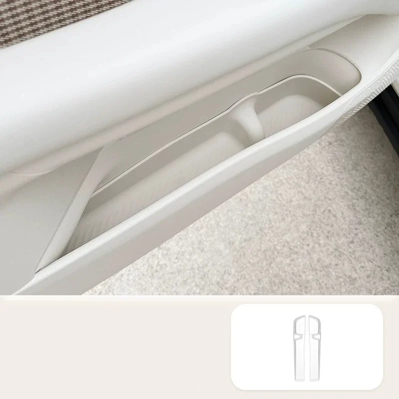 For GWM ORA 5 2026 TPE Front Door Bottom Storage Box Door Groove Organizer Storage Tray Interior Accessories 6