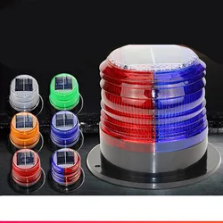 Solar Flashing Warning Light Strobe Emergency Headlight LED Strobe Warning Lights Safety Car Accessories Auto Lamp