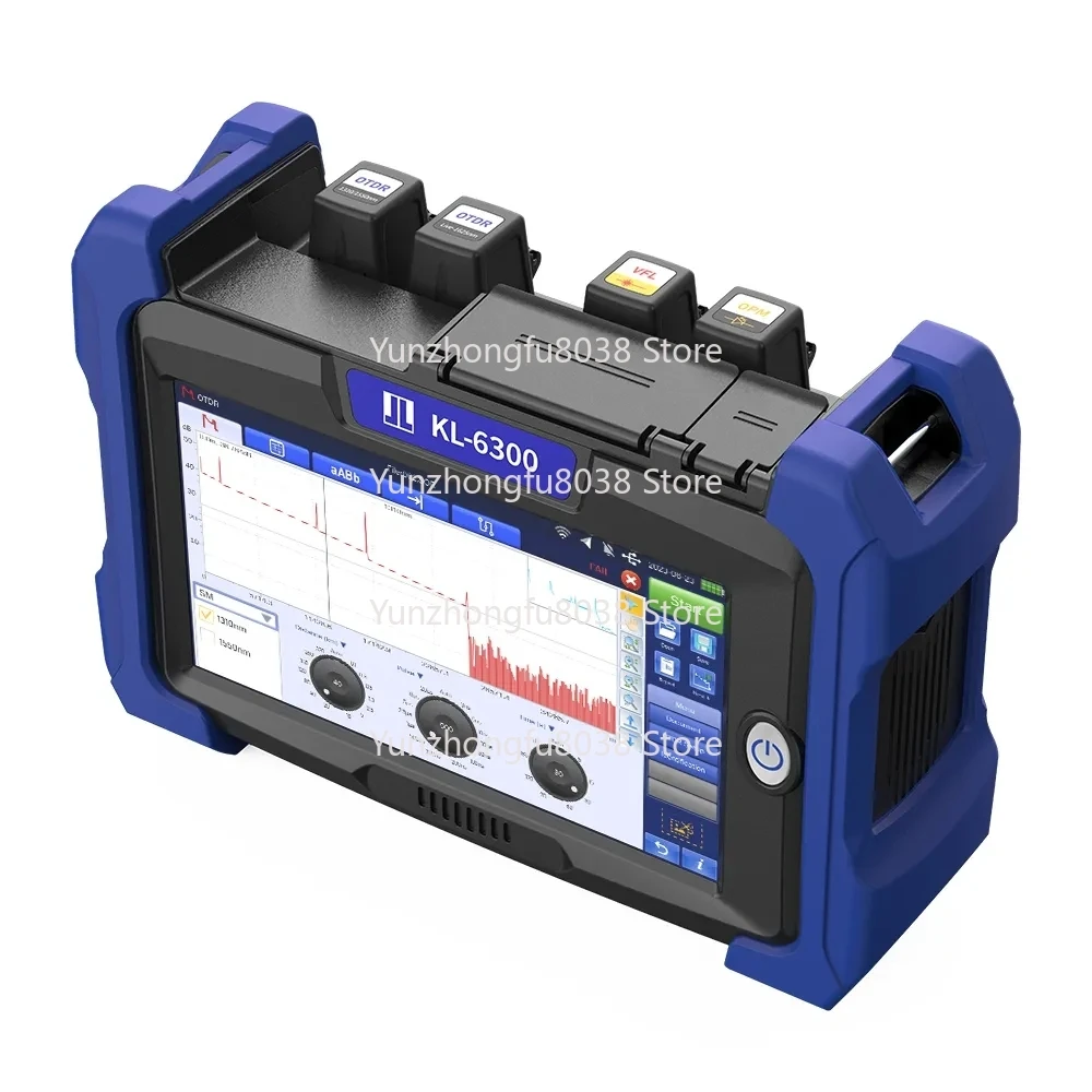 KL-6300 OTDR مدمج في iLOA OPM OLS VFL RJ45، اختياري (GPS WiFi) الألياف النشطة PON المجال الزمني البصري Refle #1