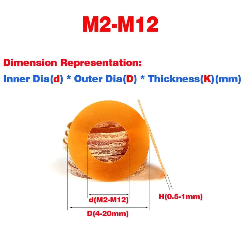 

Bakelite Insulation Gasket with Stable Performance and Low Thermal Conductivity for High Temp Applications M2 M4 M5 M6 M8 M10M12