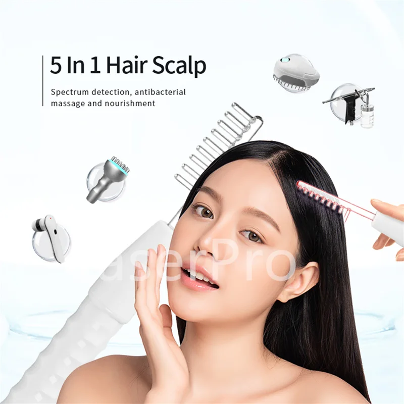 Professional Hair Analysis Electric Scalp Treatment Machine for Hair Growth Hair Protein Treatment Regrowth Biostimulation