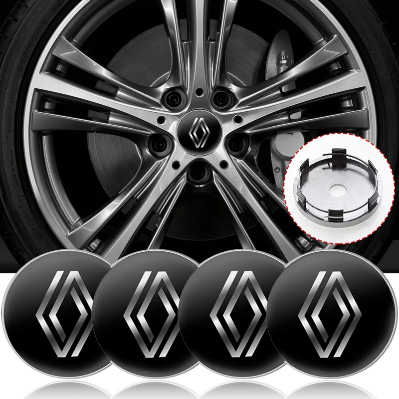 New 4pcs 60mm Car wheel hub cover badge stickers For Renault Megane 2 3 4 Twingo Clio 4 Laguna 2 Talisman Captur Trafic Scenic 2