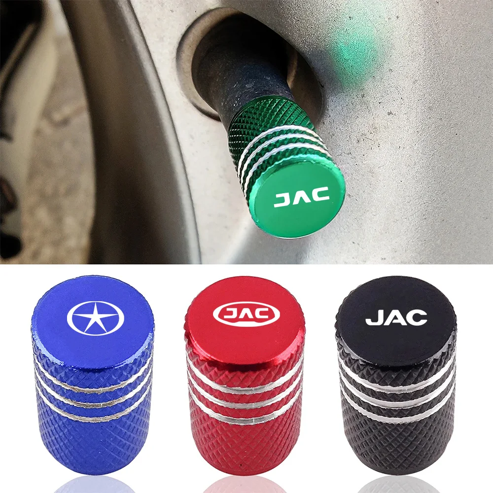 4PCS Car Tire Valve Dust Caps For JAC S2 S3 S4 S5 Vapour T6 T8 X4 X7 X8 A5 PLUS R3 iEVS4 iEV7 iC5 QX Refine J3 J4 J7 JS3 JS4 KR1