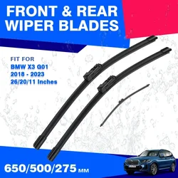 Front / Rear Wiper Blades Set For BMW X3 X3M G01 2018 - 2023 Windshield Windscreen Window Brush Accessories 2019 2020 2021 2022