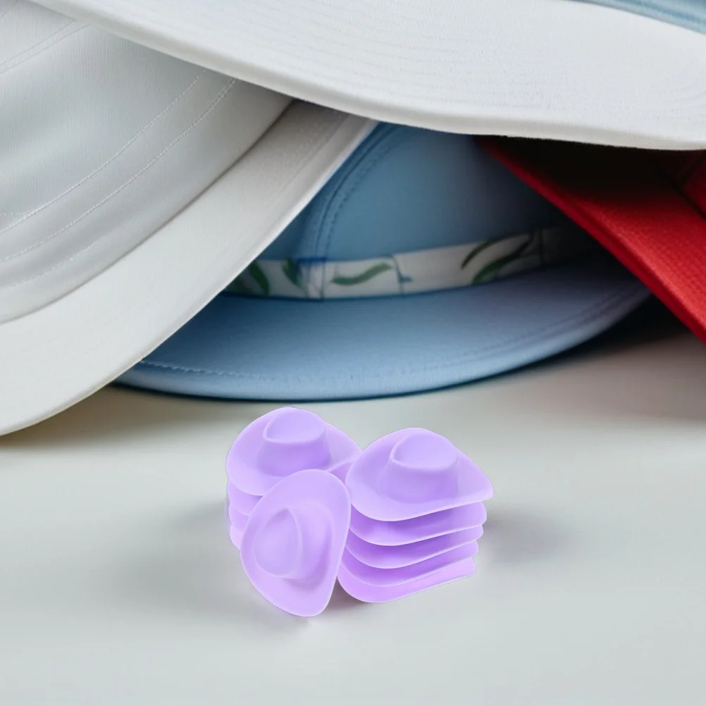 

50 Pcs Crafts Mini Cowboy Hat Tiny Hats for Kids Miniature Knitting Straw Violet