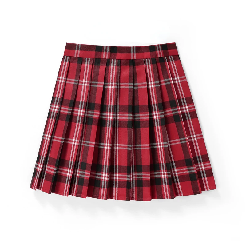 Summer Plaid Pleated Skirt With Korean Jk Skirt Uniform Japanese School Preppy A Line Mini Skirts