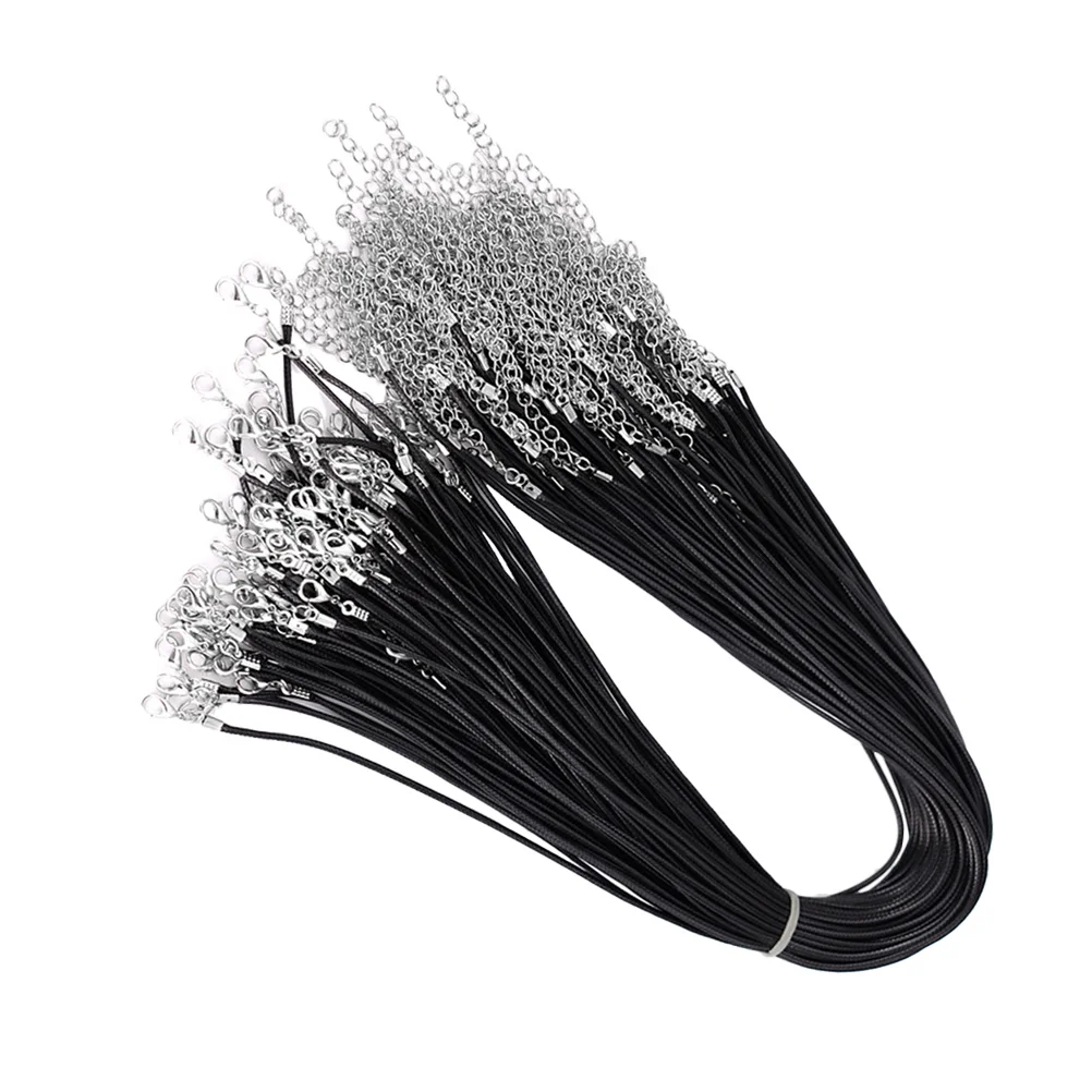 200Pcs Necklace Pendants Wax Rope Durable Waterproof Rope String Wax Line Necklace Jewelry Accessories