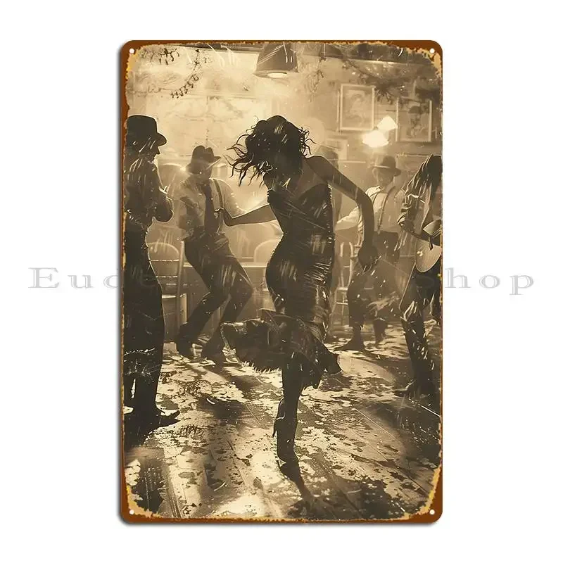Roaring Twenties Jazz Dance Party Metal Sign Retro Printing Bar Cave Pub Customize Tin Sign Poster