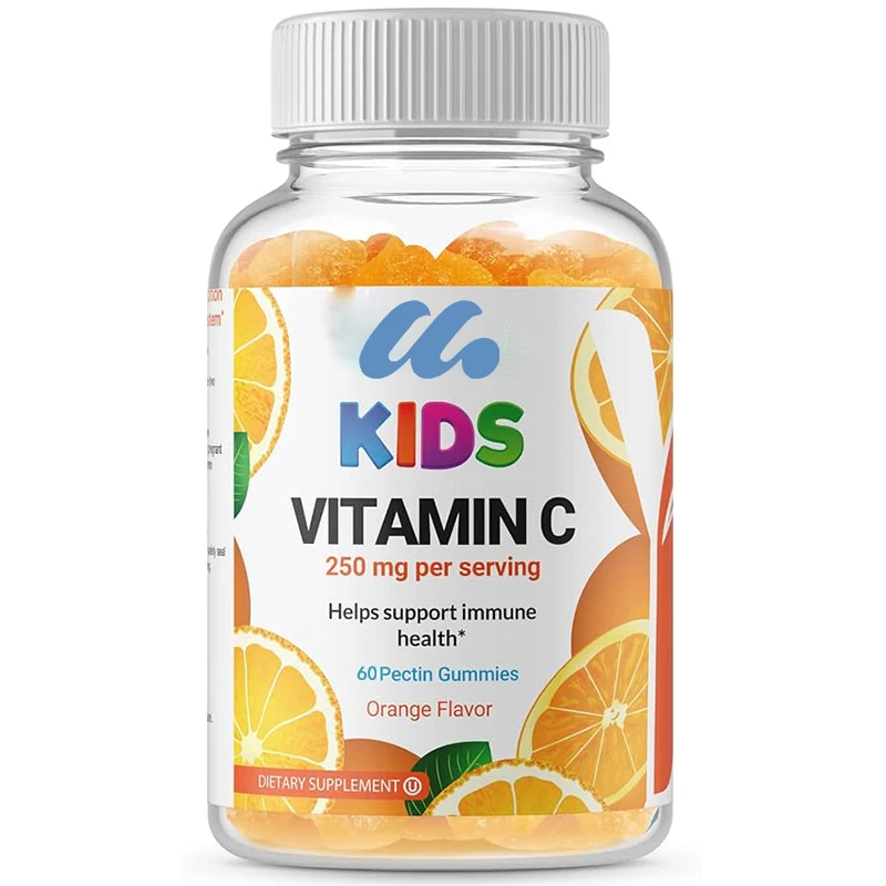 Children's vitamin C gummies - free of genetically modified ingredients, gluten free - children's dietary supplements