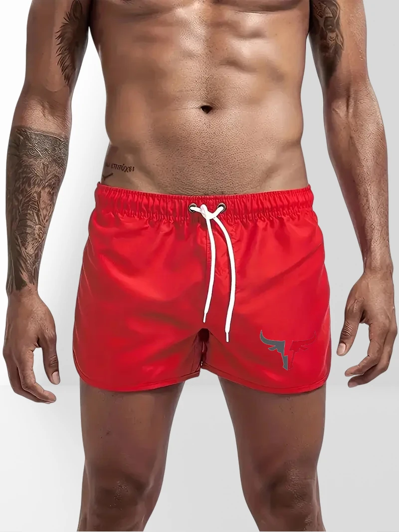 

Summer fitness pants for men, comfortable and breathable, solid color running, casual sports training shorts