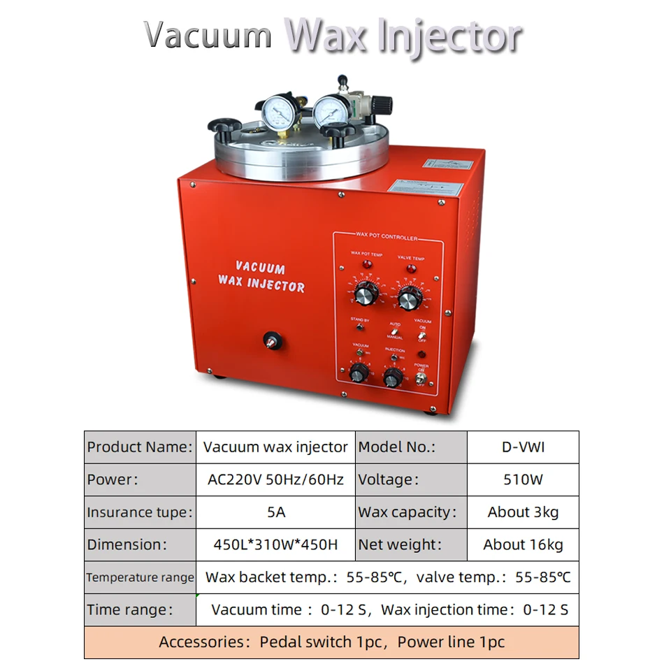 Mini Vacuum Mixer Wax Machine Induction Melting Furnace Electric Oven Jewelry Making Metal Casting Equipment Set