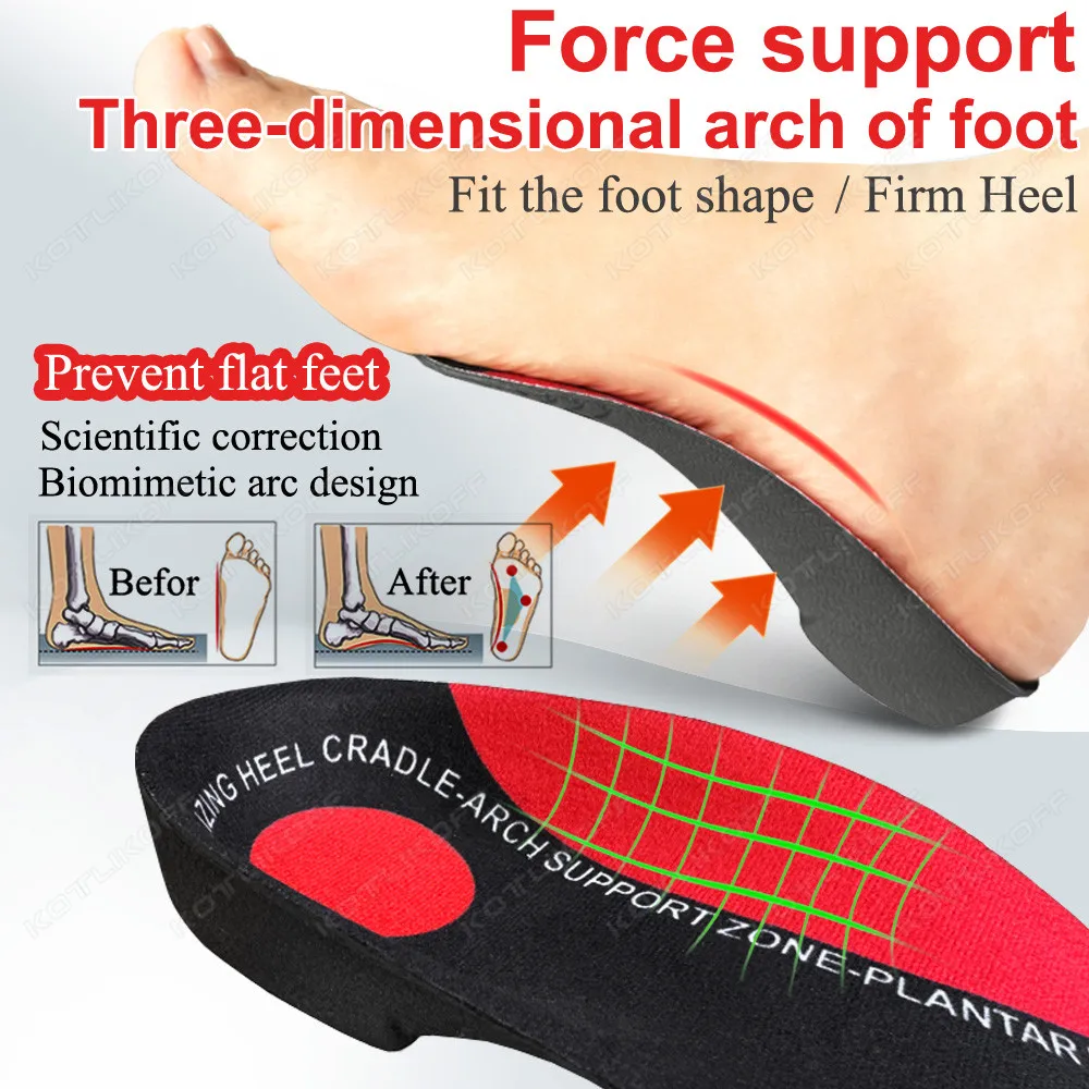 Orthopedic Insole Hard Arch Support Not Collapsing Orthosis X/O Legs Half Pad Horizontal/Vertical Flat Feet Correction Shoe Pads