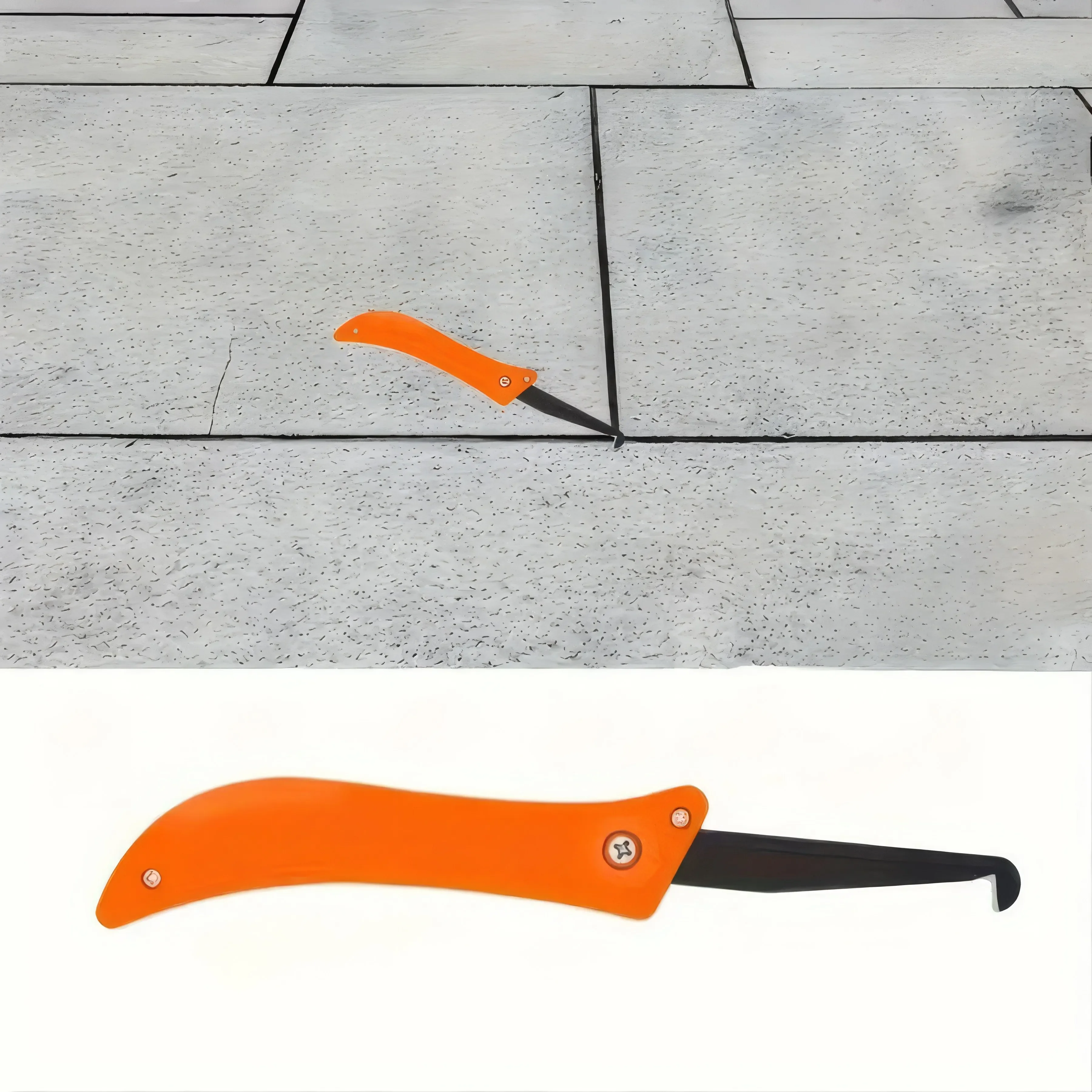 1 Piece Folding Hook Knife Orange, Multifunctional Hook Knife, Tile Gap Cleaning Tool, Suitable for Floor and Wall Gaps - Detail 1
