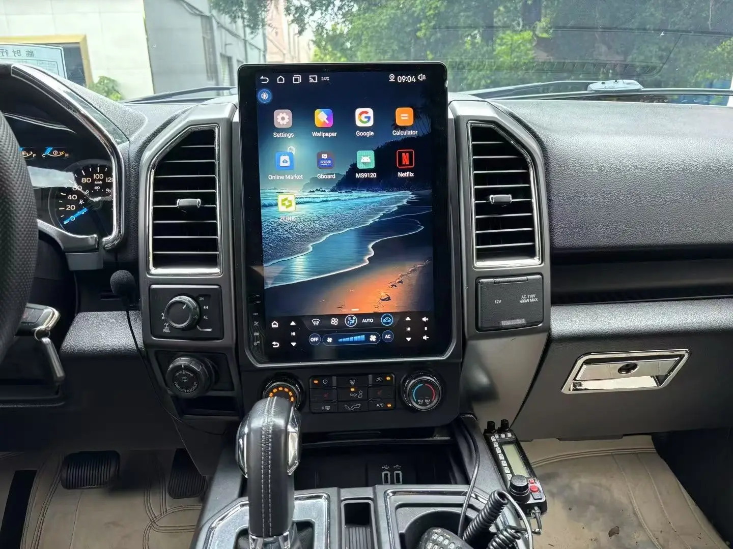 نمط أندرويد 14 السيارات Carplay 14.5 "مشغل وسائط متعددة لفورد F-150 2015-2021 F150 راديو السيارة لتحديد المواقع والملاحة رئيس وحدة DSP