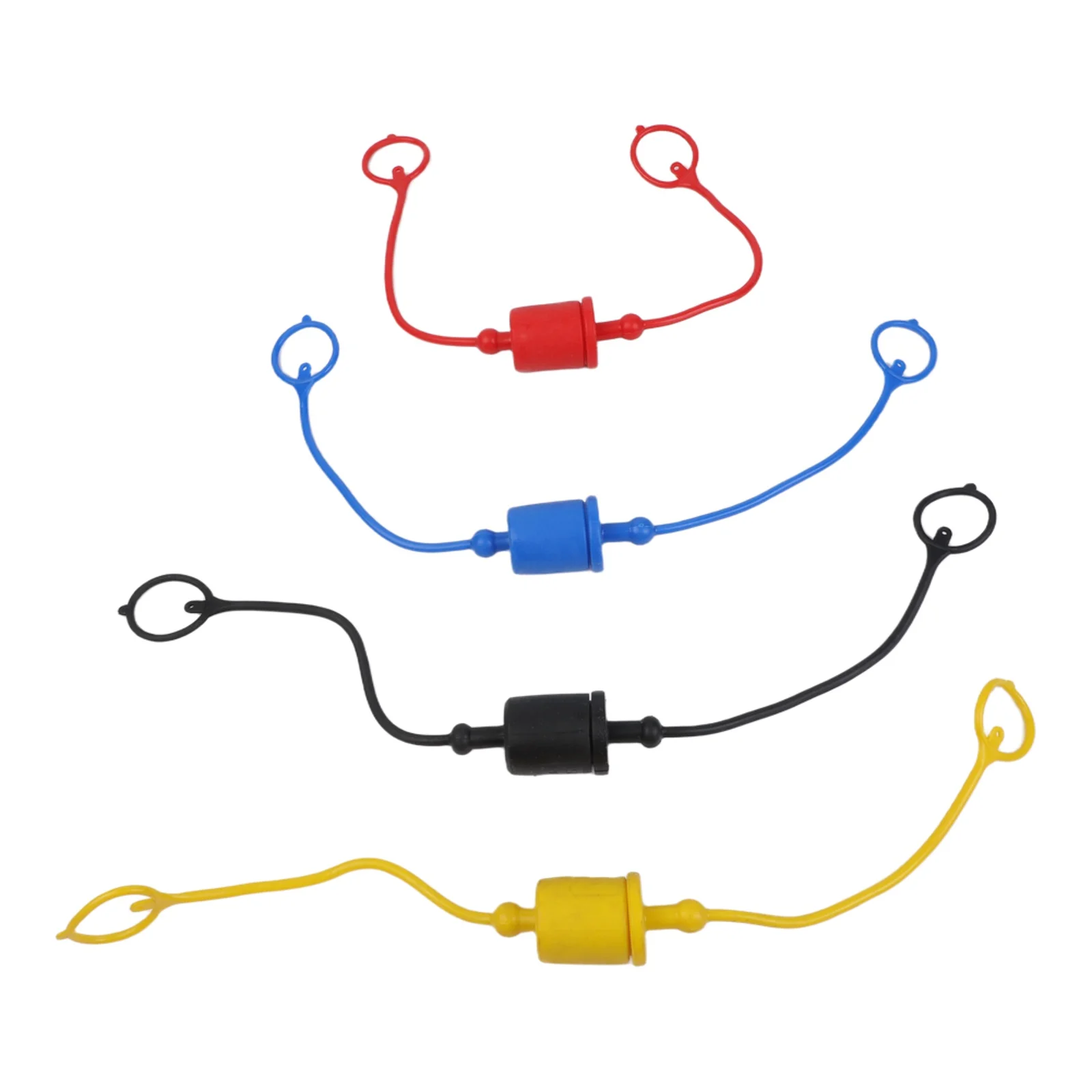 Hydraulic Couplings Dust Cap Set 4 Pieces 34 Inch Male Female 3 4 Inch Quick Disconnect Plastic for Industrial Use