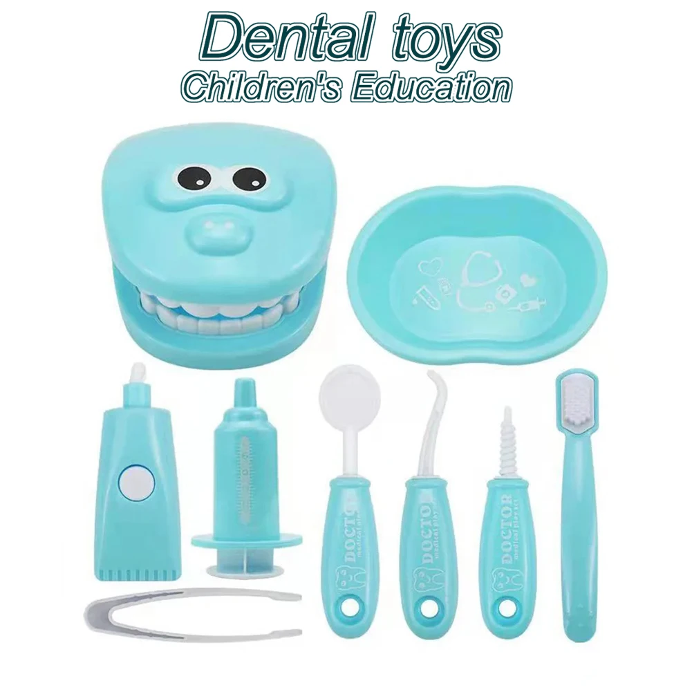 

Children's Dentist Interactive Toy Set featuring 9pcs Montessori Learning Aid Family Interactive Playtime Best Gift for kids