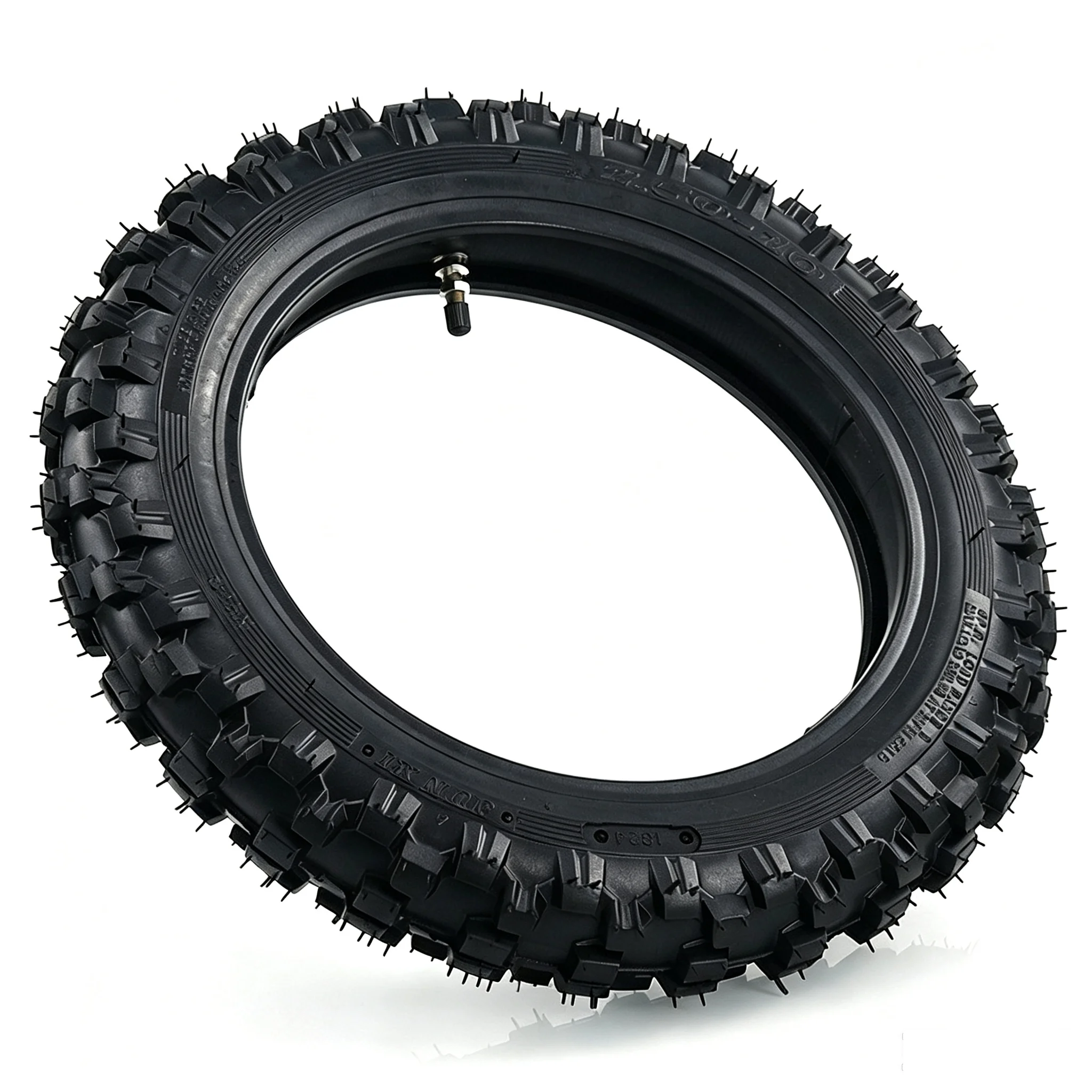2.50-10 Off-Road Tire and Inner Tube Set - 2.5-10 Inch Replacement Tire with Straight Valve for CRF50/XR50, DRZ70/JR50 Scooter