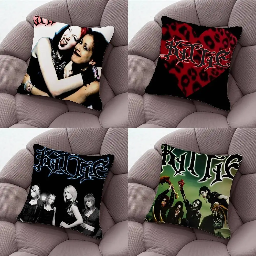 

K-Kittie Band Fire Pillowcase Pillows for Sofa Cover Decoration Home Decor Items Luxury Pillow Covers Cushion Cushions