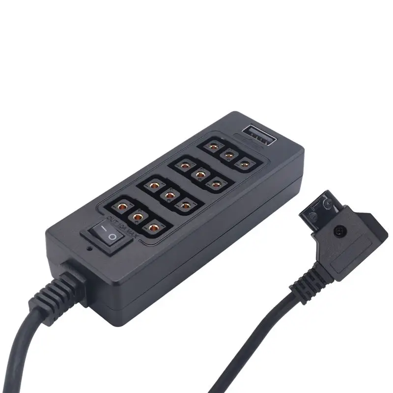 

Кабель-разветвитель ABKN-Dtap с выключателем питания D-Tap для V-Mount/V-Lock, Gold Mount, с разъемами 3P X 4 Female и USB-портом