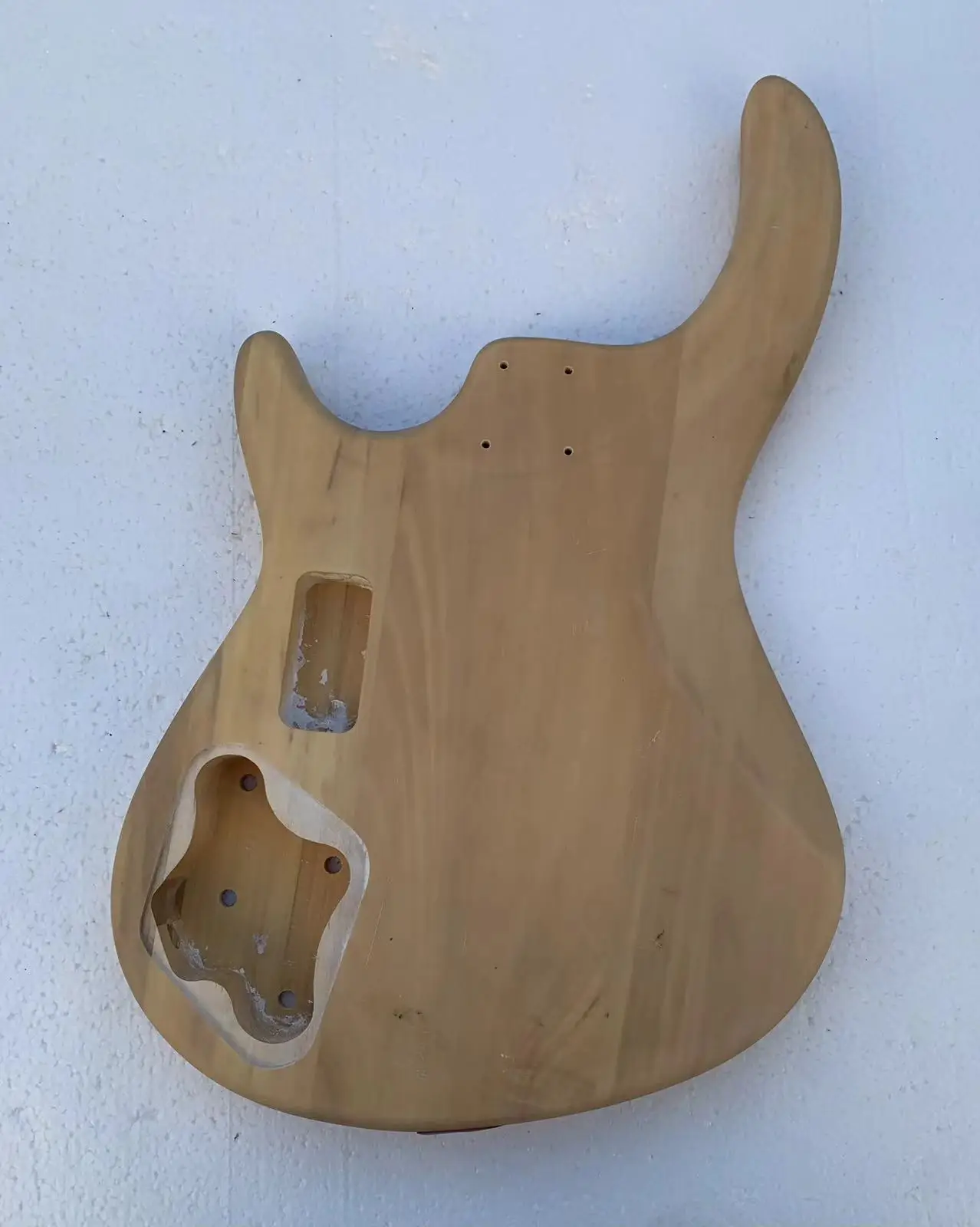 DIY Custom Body for Electric Bass Guitar Guitarra Basswood with Beautiful Top for Active Pickups in Stock Discount