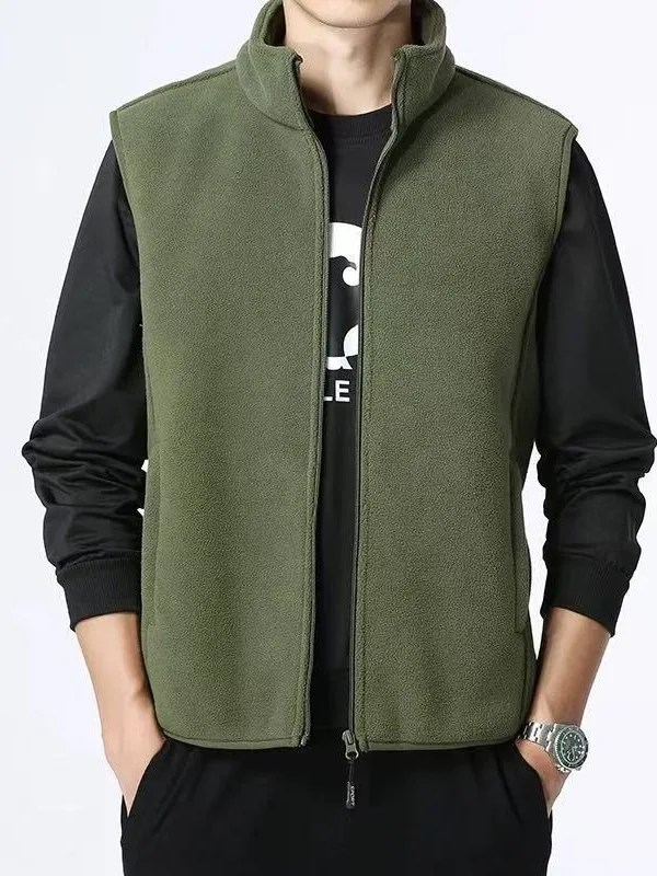 

Мужской жилет Fce, осенне-зимняя верхняя одежда, повседневный ветрозащитный жилет с воротником-стойкой, Jaet, модная одежда с подкладкой на плечах
