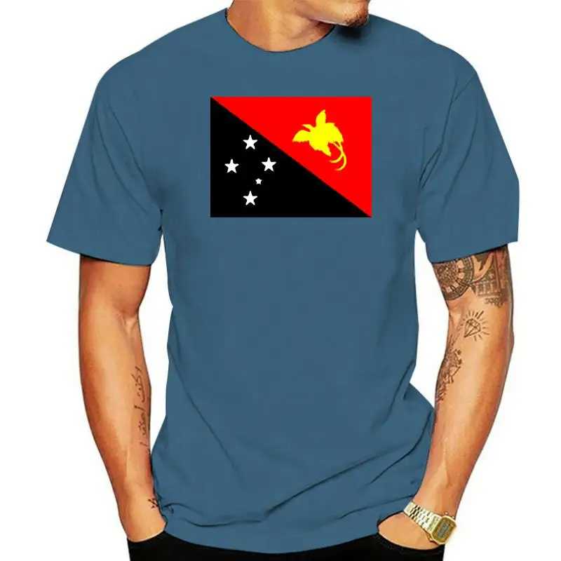 Футболка с флагом Папуа-Новой Гвинеи, модная Классическая футболка с бесплатными наклейками, Png, Папуа-Новая Гвинея