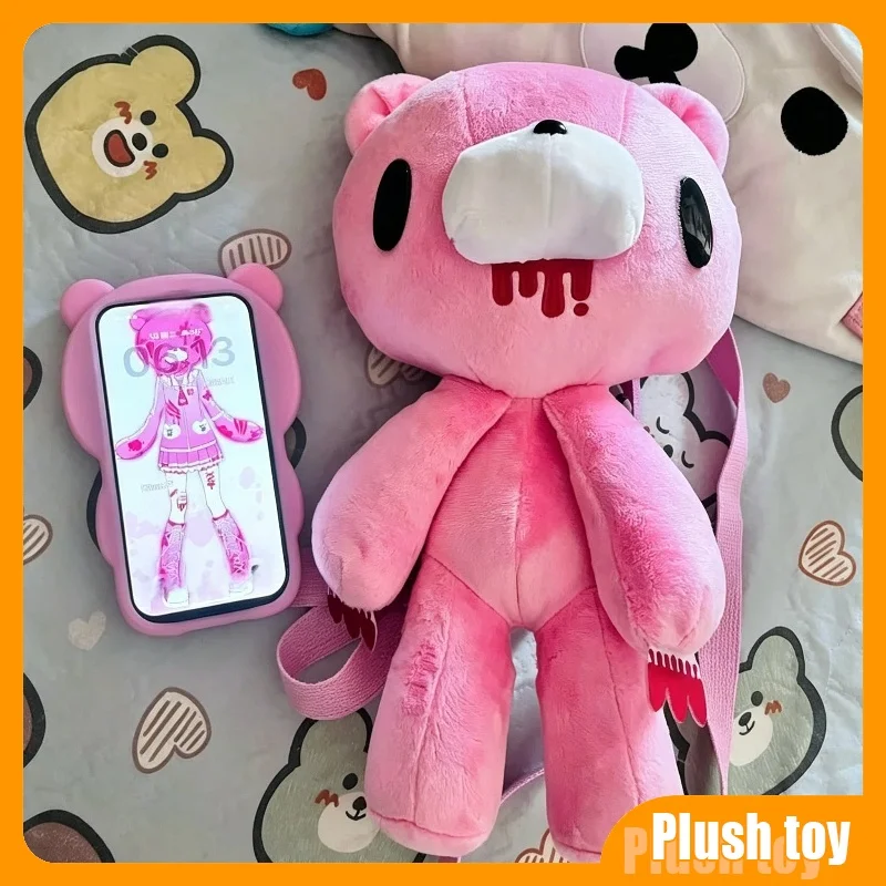 Niedlicher Gloomy Bear Rucksack Anime Geräumige Aufbewahrungstasche Y2K Mädchen-Accessoires Puppentasche Plüsch-Puppenrucksack Mädchen Festivalgeschenke
