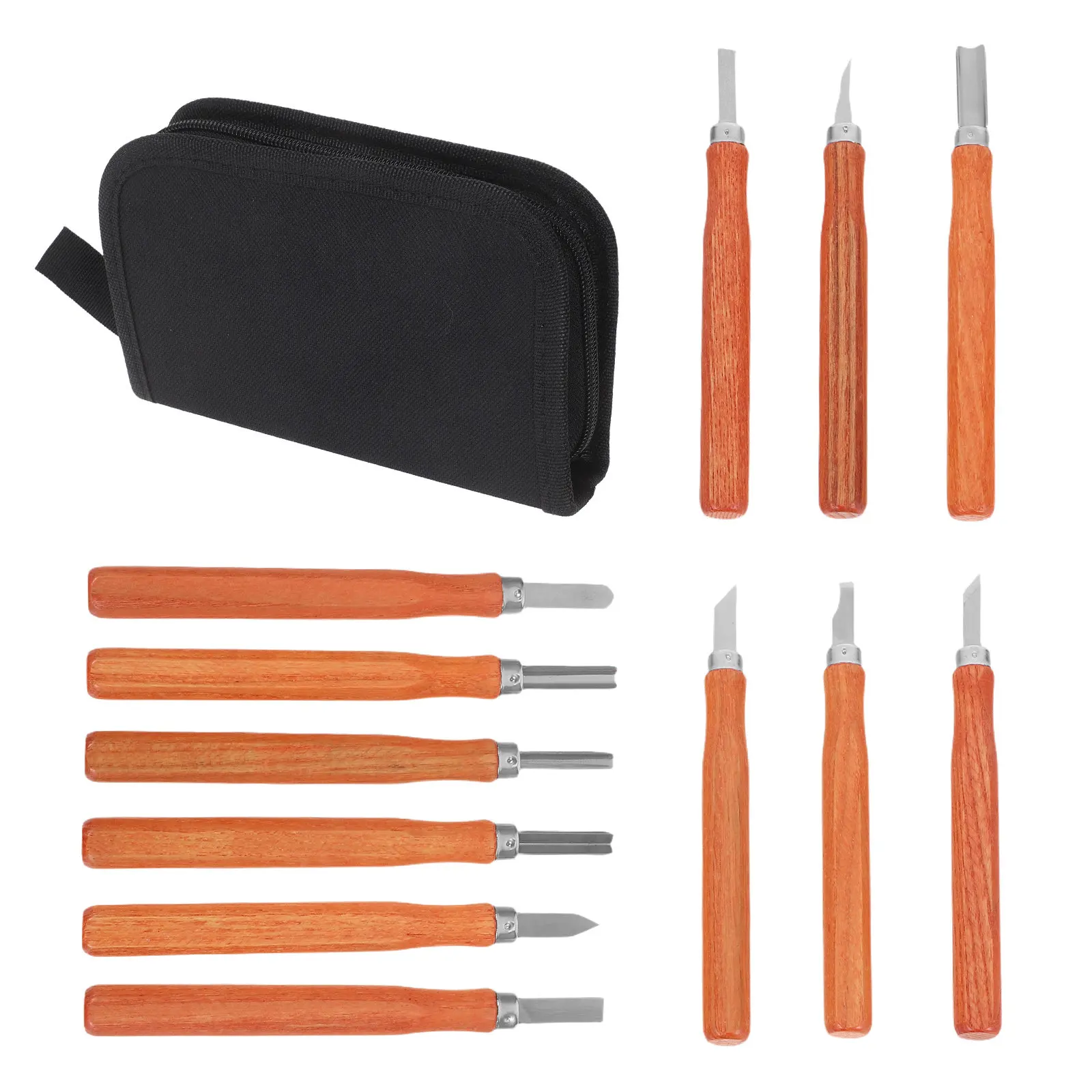 

1Set Rosewood Handle Wood Carving Tools Set Detailing Sculpting Whittling Engraving Knives Woodworking Chisel Kit Wood Modeling