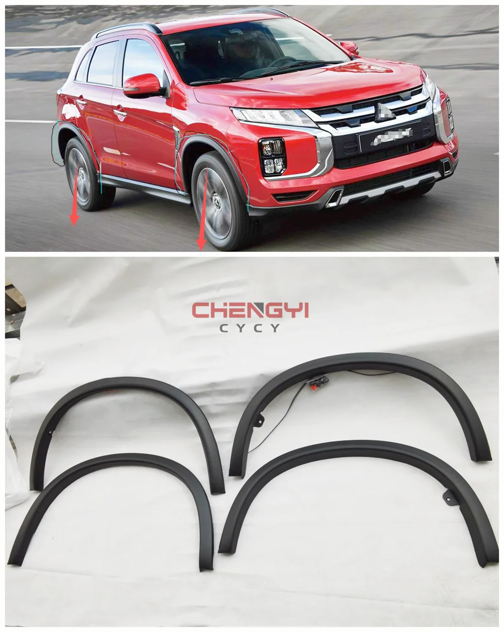 Wheel Arch Anti Chafing Strip  For Mitsubishi ASX RVR GA9W 5220AR01 5220AR02 5228A579 5228A580