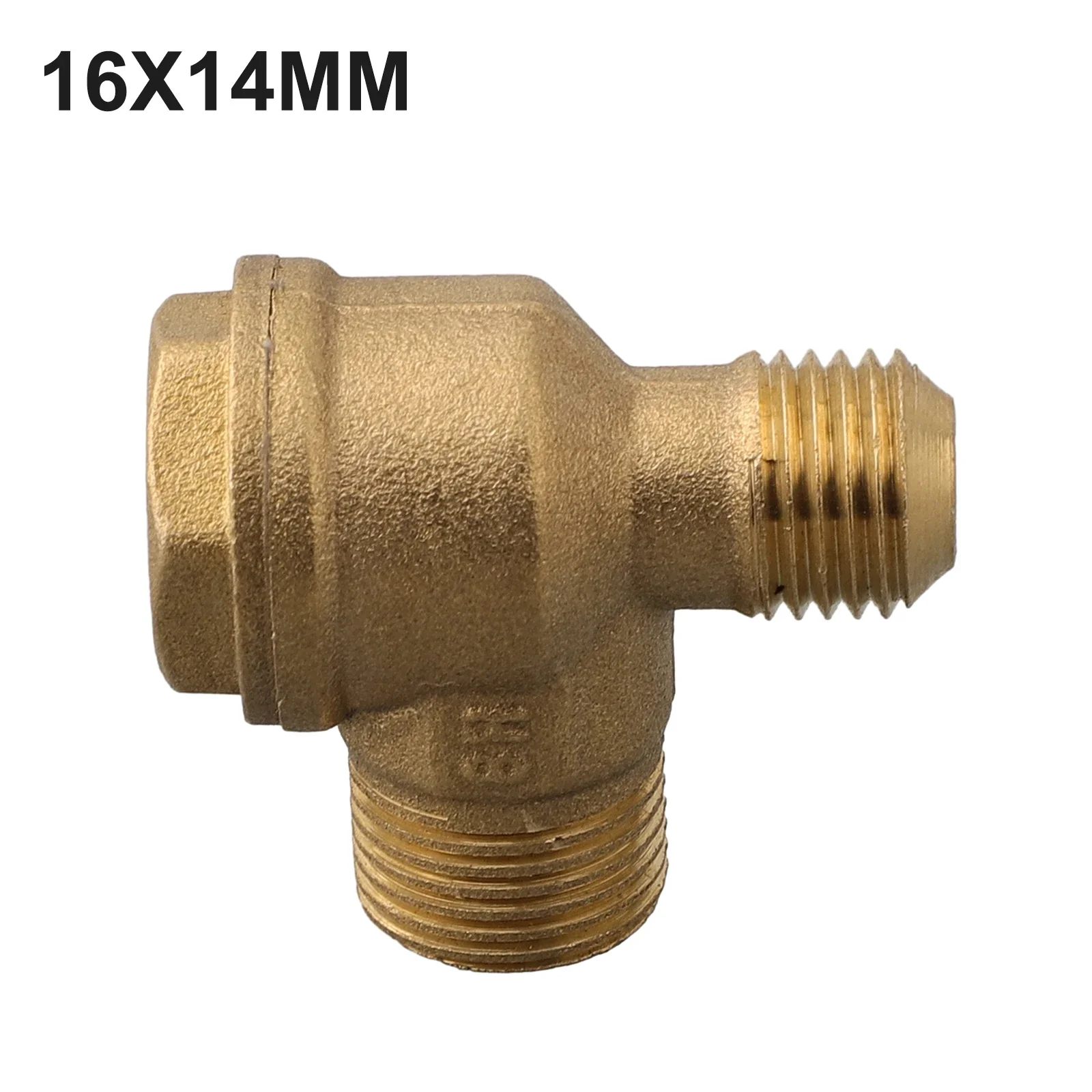 1pc Air Compressor Check Valve 3-Port Brass Male Threaded Check Valve Connector Tool For Air Compressor Parts 16x14mm 20X16mm