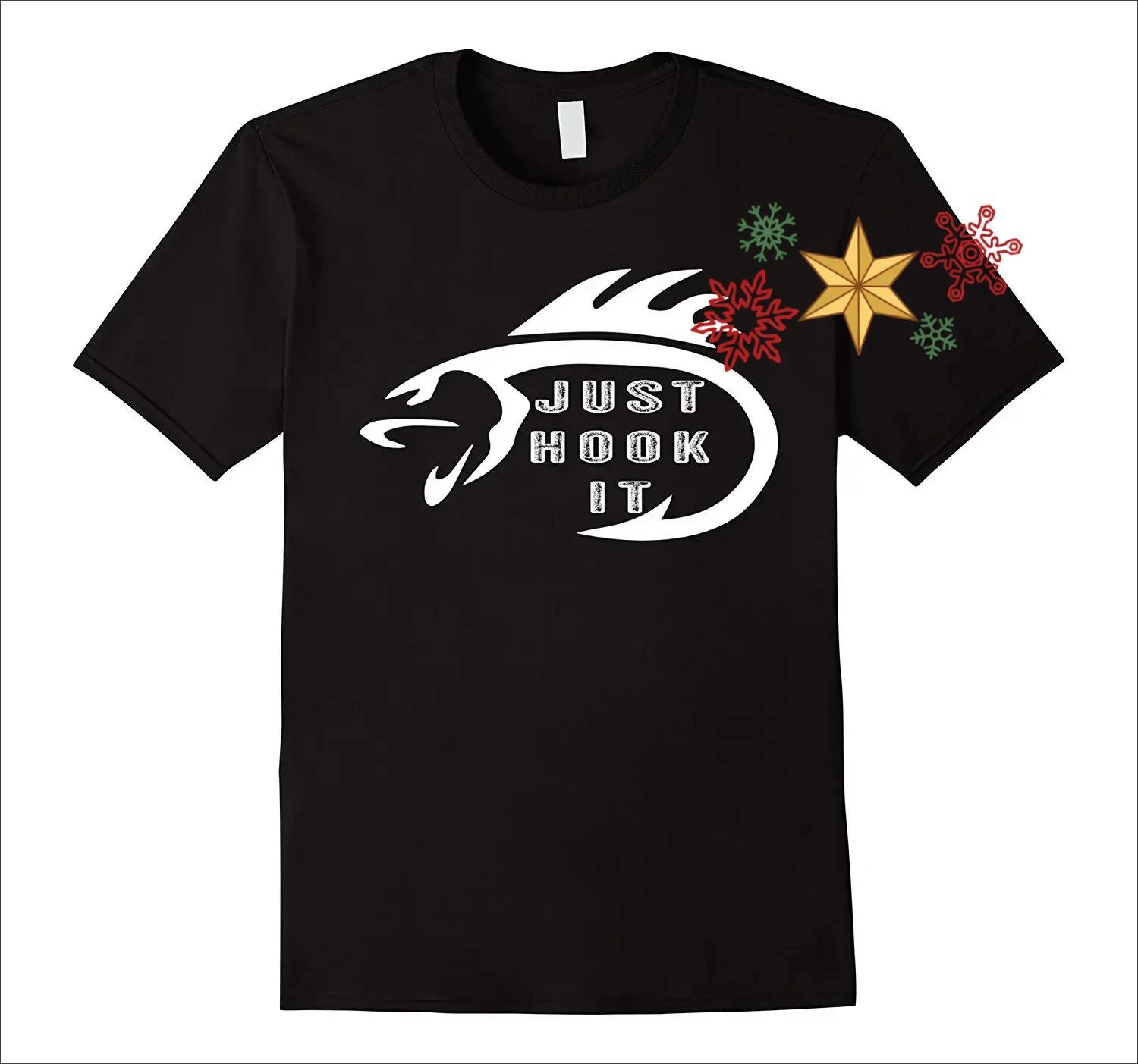 Just Hook It. Funny Humor Fishing Fisherman Angler Gift T-Shirt 100% Cotton O-Neck Short Sleeve Casual Mens T-shirt Size S-3XL