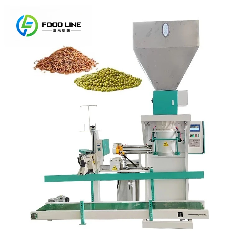 Customized Labor Saving Packaging Machine One Person Operated Multifunctional 10 50kg Corn Soybean Granule Plastic Material