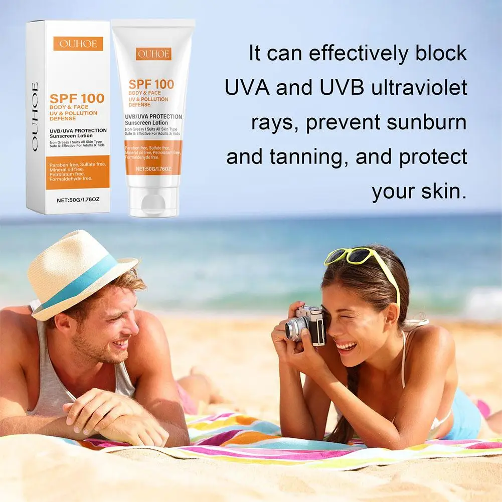 Anti slunce opalovací krém pleťová voda - SPF100 pleťový ochrana, vodotěsný olej ovládání, sweatproof ultraviolet-proof opalovací krém šlehačka