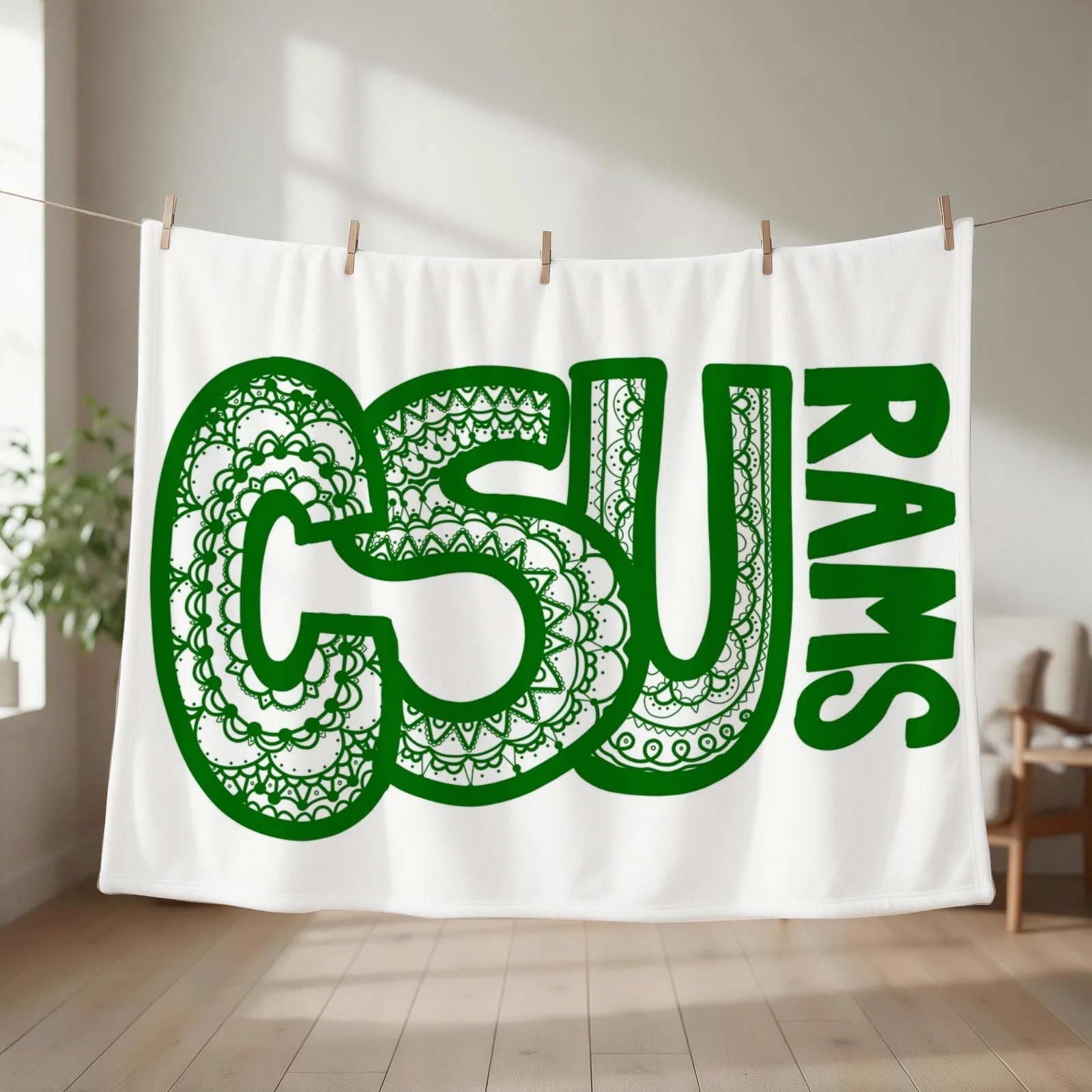 CSU Colorado State Green Rams Throw Blanket Bed Luxury Thicken Custom Thin Blankets