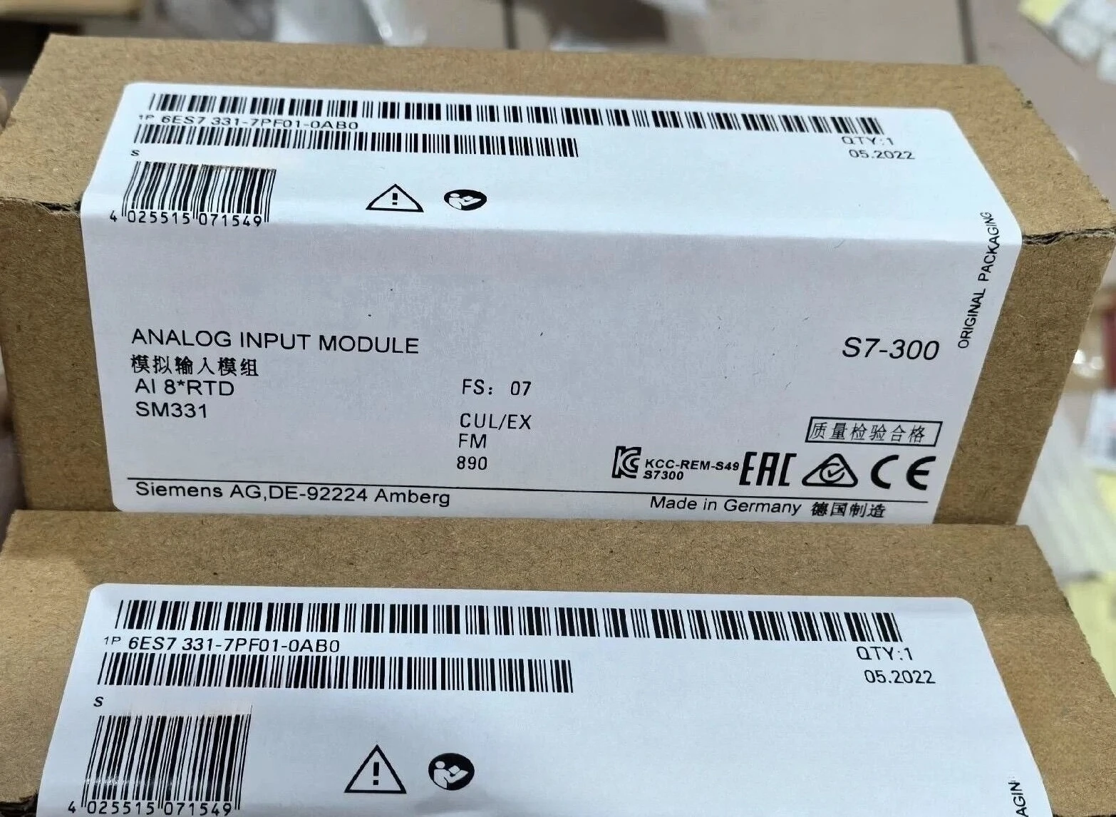 

1PCS New 6ES7331-7PF01-0AB0 Module 6ES7 331-7PF01-0AB0 Fast delivery