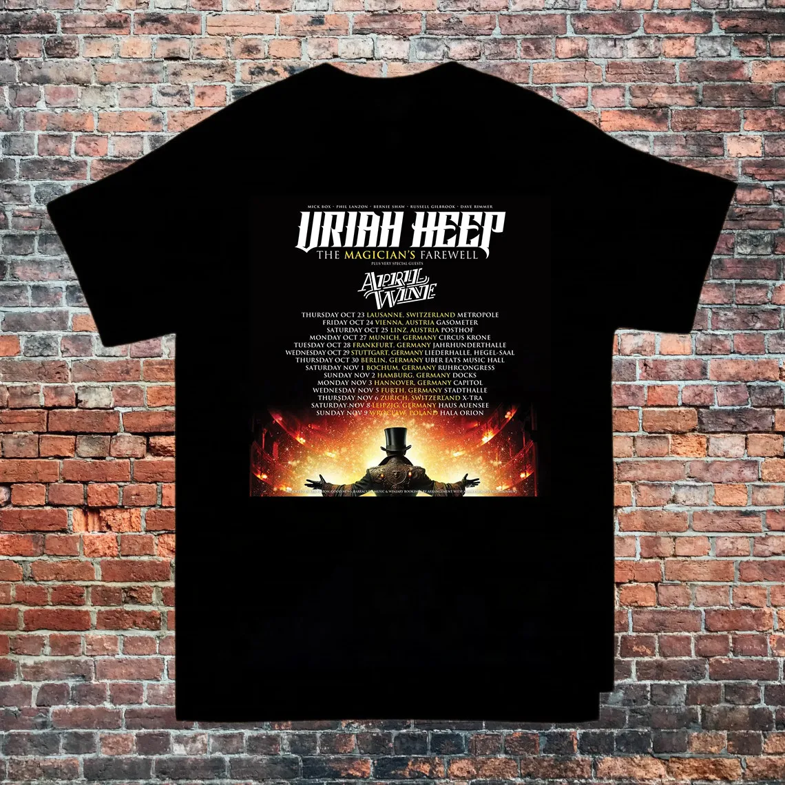 Uriah Heep Band April Wine Tour 2025 T Shirt Size S-5XL