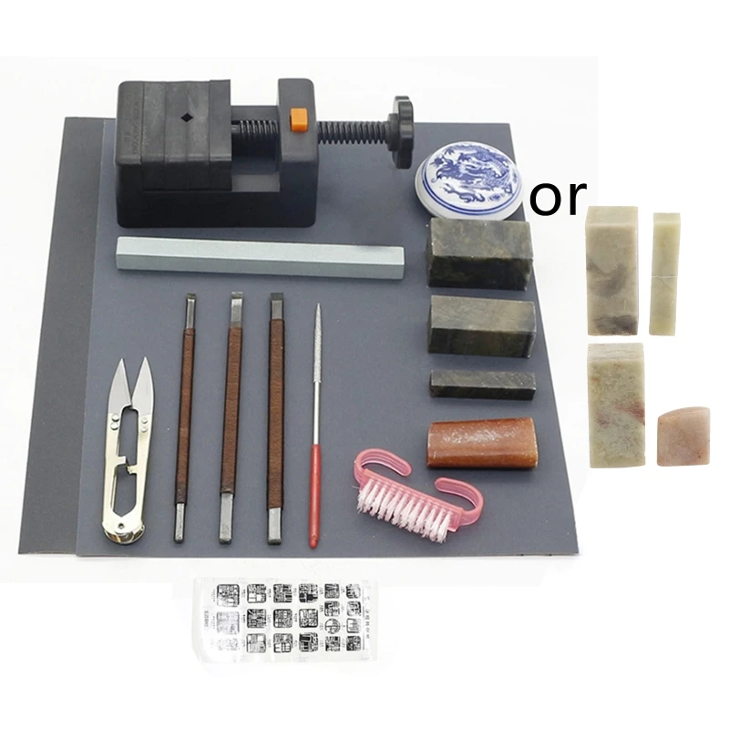 

Mini Seal Stamp Stone Carving Tool Chisels/Knife Set , 15pcs Chinese Seal Stamp Stone, Wood Seal Bed Stamp Carved Bed