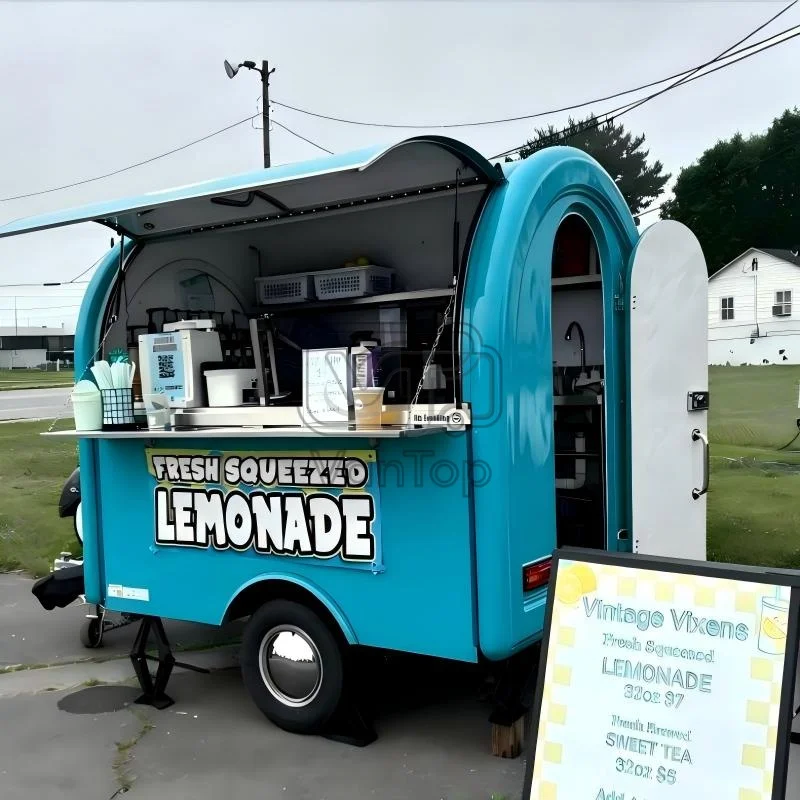 Enclosed Food Trailer Custom Mobile Kitchen Trailer Fast Food Concession Trailer for Burger Coffee Ice Cream