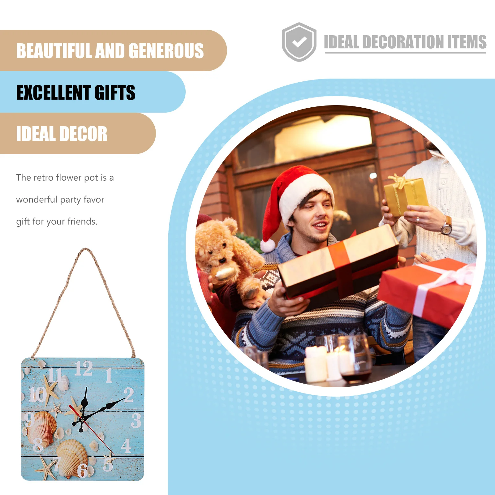 

1Pcs Vintage Hanging Wall Clock Decorative Timepiece for Home Living Room Bedroom Office Easy Mount Wall Pendant