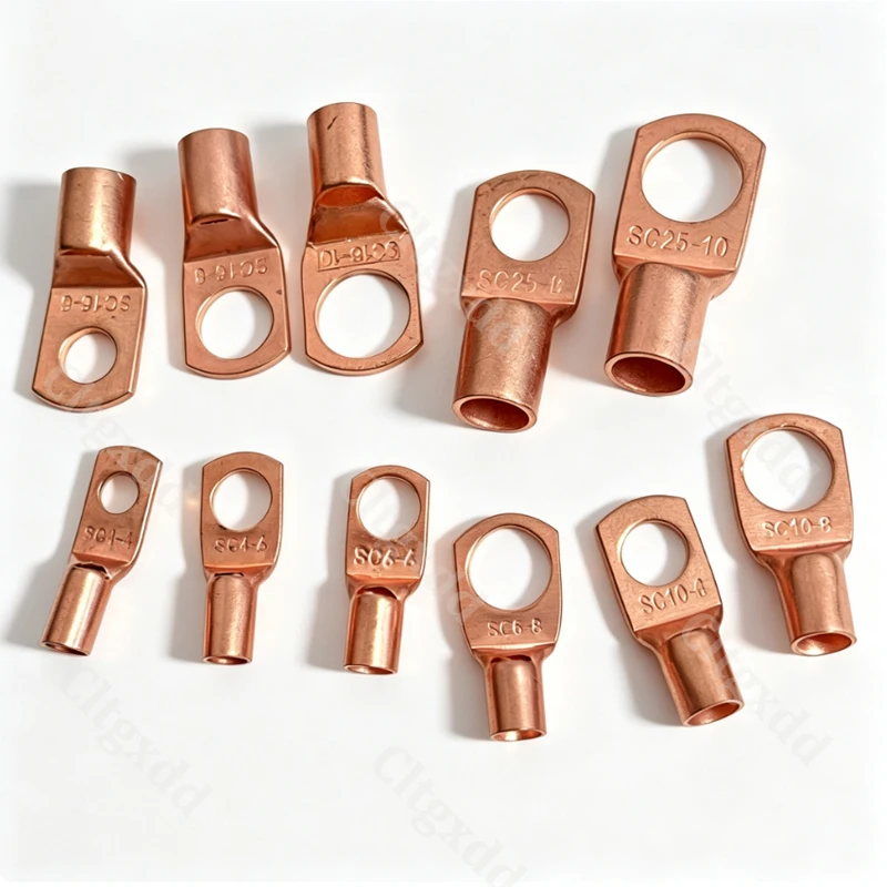 Cltgxdd 5-10 Stück Kupfer-Ringkabelverbinder, blankes Kabel, elektrische Crimpklemme SC4-6 SC6-6 SC6-8 SC10-6 SC16-6 SC16-8 SC25-8 – Detail 4
