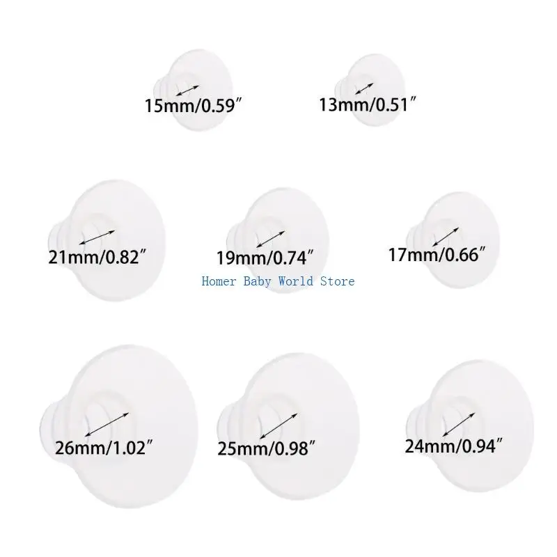 حشوات شفة من السيليكون B2QD لمضخة الثدي الكهربائية ودرع ضيق