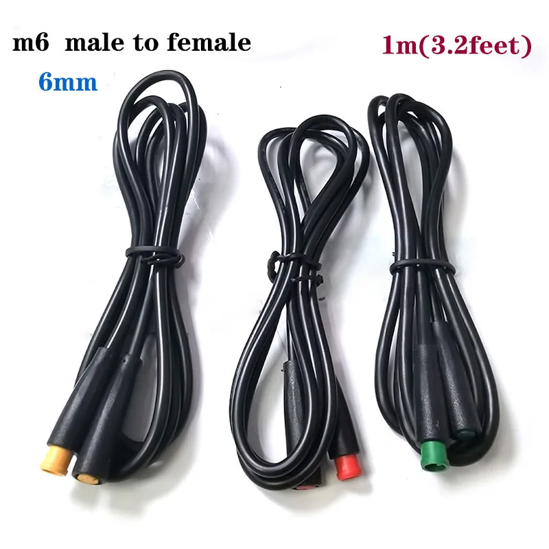 waterproof 1m M6 6mm 2 3 5 Pin core male to female Julet Electric Butt Cable wire Plug Connector Scooter Brake Signal Sensor t1