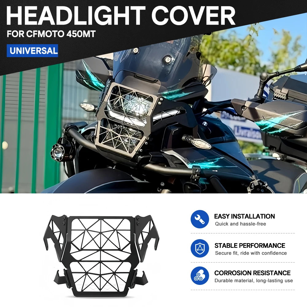 Motorcycle Headlamp Front Light Cover Protection Suitable For CFMOTO 450MT Headlight Grilles Guard Protector