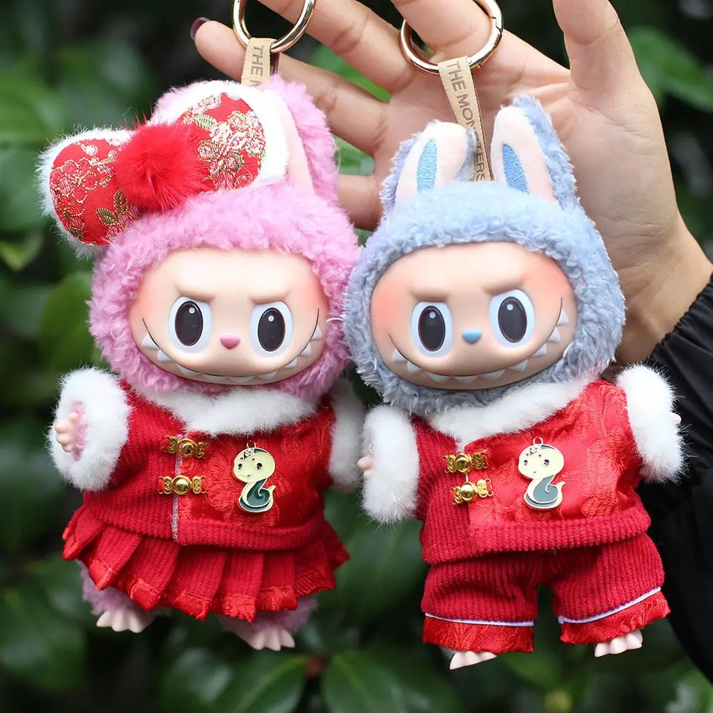 Mini Doll'S Clothes Outfit Accessories For Korea Kpop Exo Labubu Idol V1 V2 New Year's Spring Festival antique Hanfu Clothing